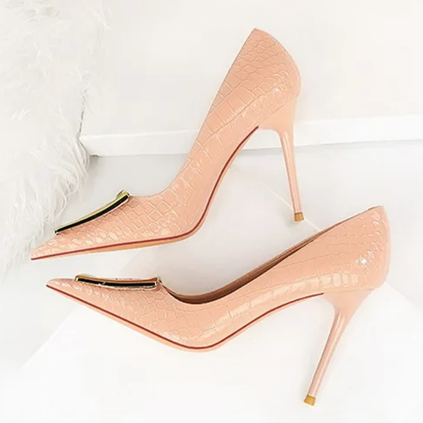 Funki Findz | Shoes | Women's Metal Buckle Pointed Toe Pumps