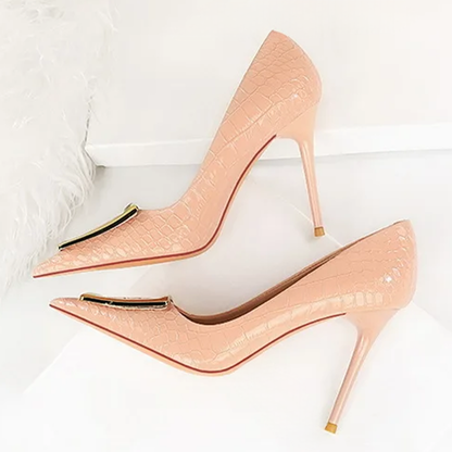 Funki Findz | Shoes | Women's Metal Buckle Pointed Toe Pumps