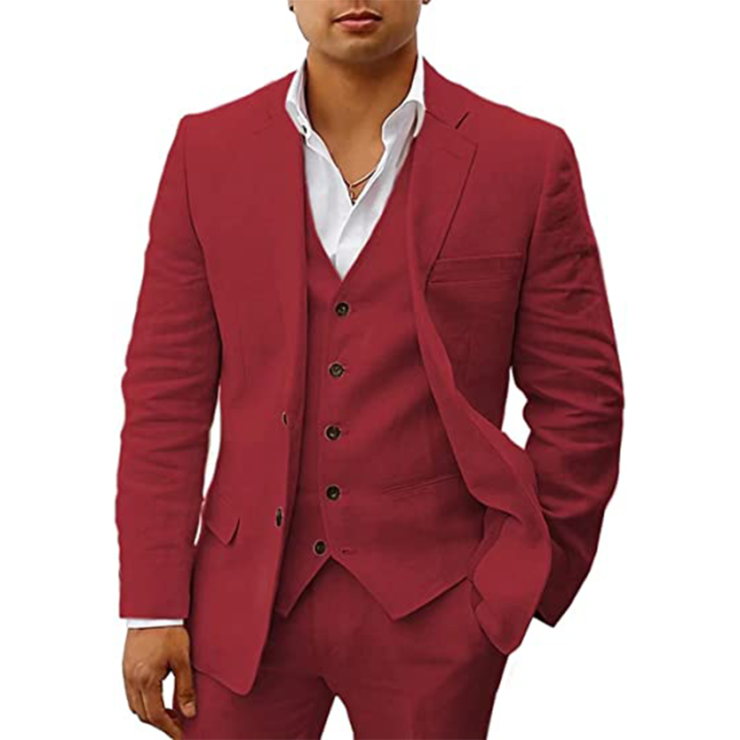 Funki Findz | Suits | Men's 3 Pcs Linen Summer Wedding Suits