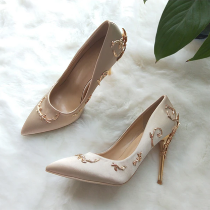 Funki Findz | Shoes | Women's Elegant Silk Formal Prom Stilettos