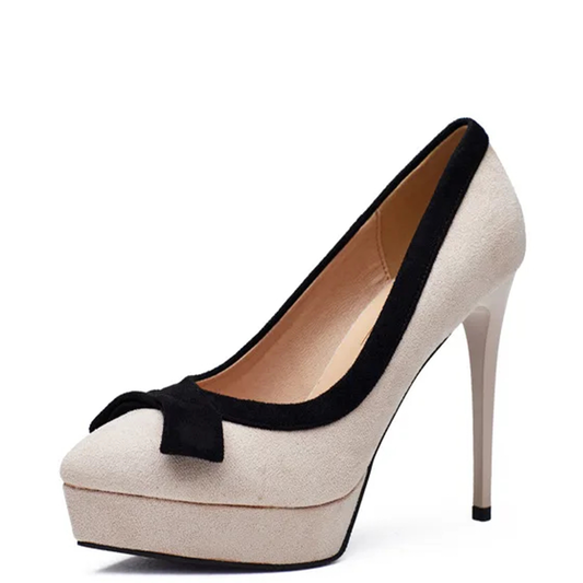 Funki Findz | Shoes | Women's Suede Bow Tie High Heel Stiletto