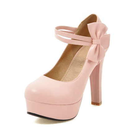 Funki Findz | Shoes | Women's Cute Ankle Bow Wedding Heels