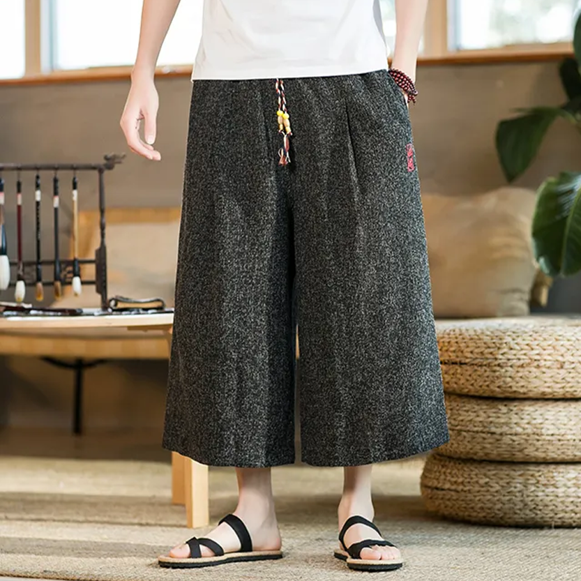 Funki Findz | Pants | Men's Long Japanese Kimono Wide Shorts