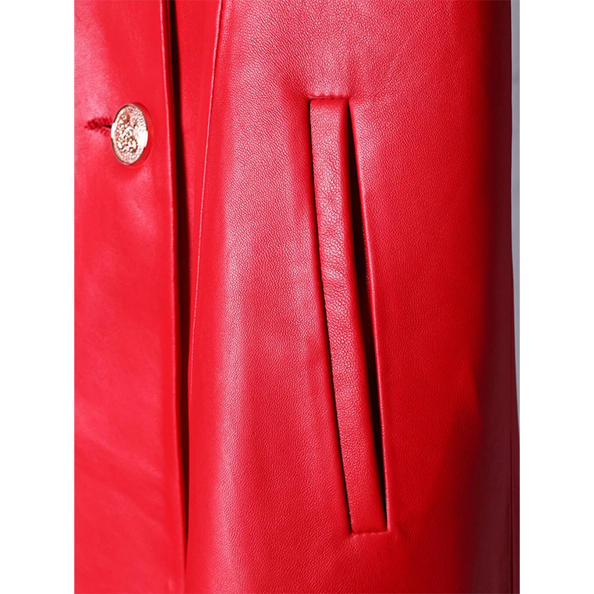 Funki Findz | Jackets | Women's Long Faux Leather Swing Coat