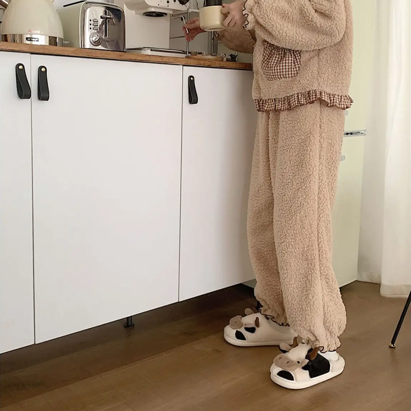 Funki Findz | Shoes | Women's Cute Plush Warm Cow Slippers