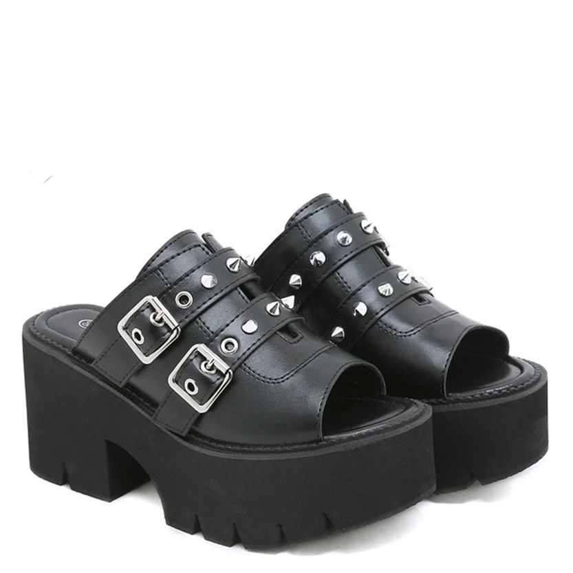 Funki Findz | Shoes | Women's Gothic Punk High Wedge Heels
