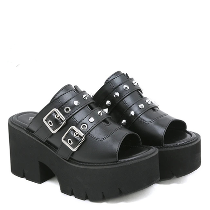 Funki Findz | Shoes | Women's Gothic Punk High Wedge Heels