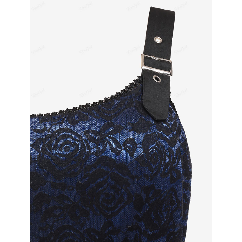 Funki Findz | Dresses | Women's Floral Lace Buckle Strap Dress