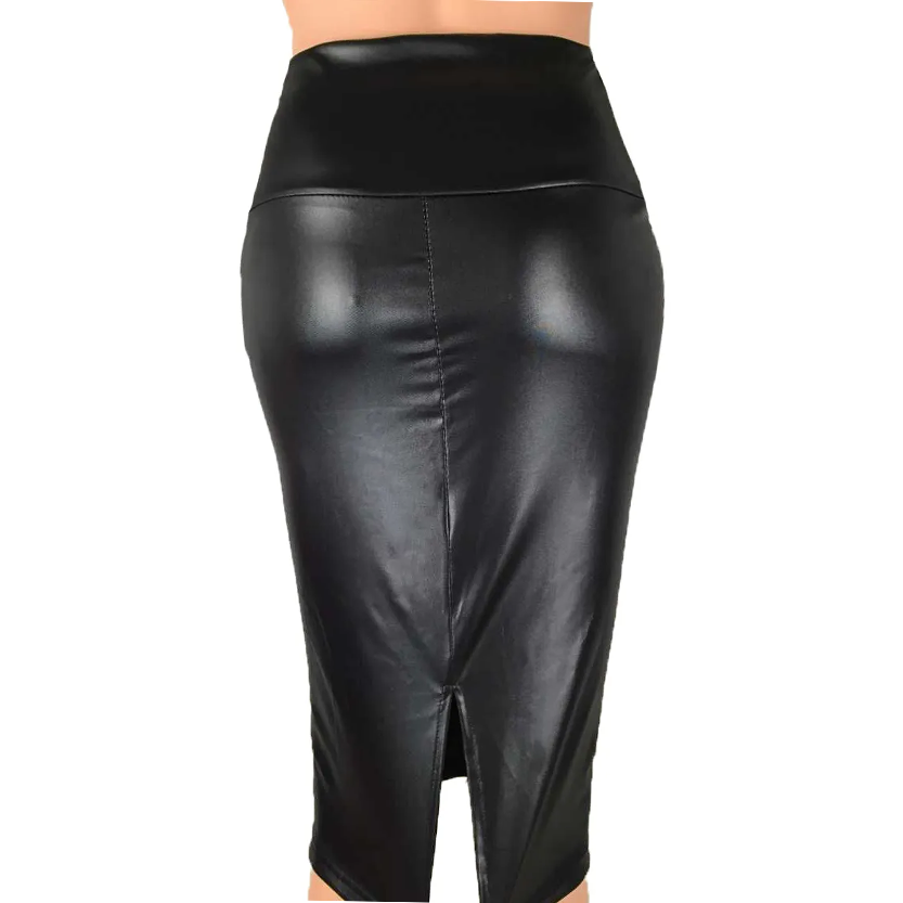 Funki Findz | Skirts | Women's Faux Leather Fitted Pencil Skirts