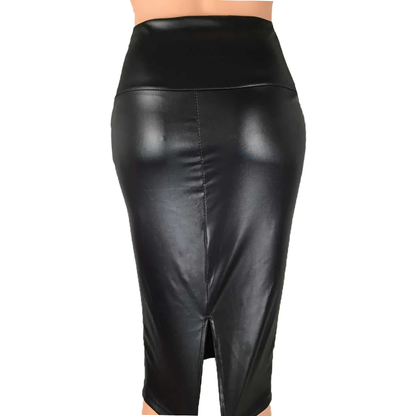 Funki Findz | Skirts | Women's Faux Leather Fitted Pencil Skirts