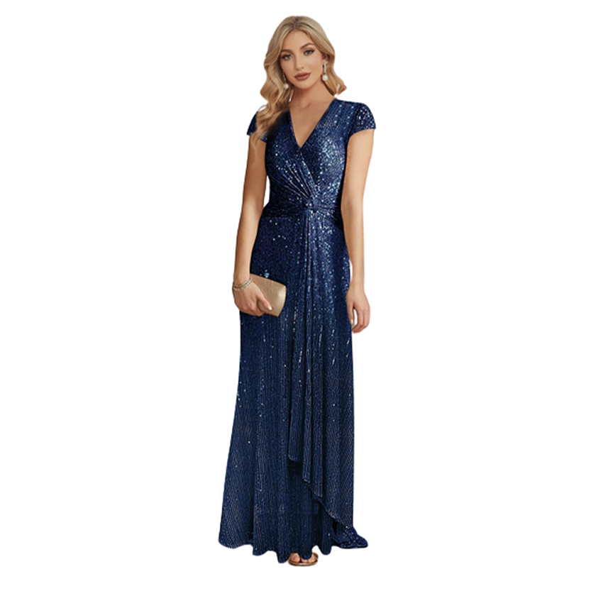 Funki Findz | Dresses | Women's Elegant Long Sequin Dress