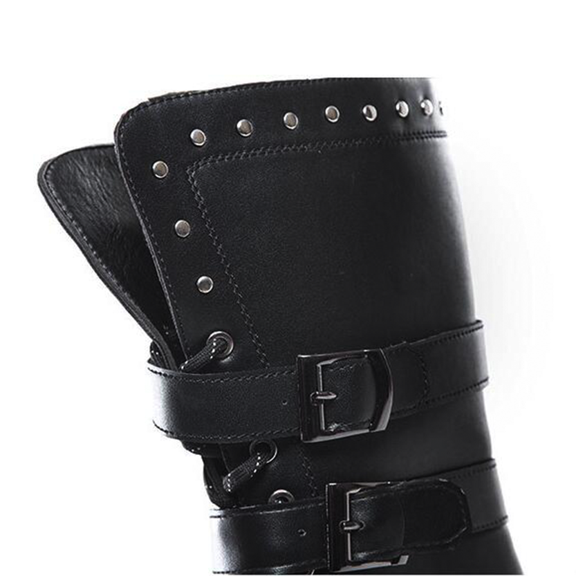 Funki Findz | Boots | Men's Gothic Punk Buckle Strap Biker Boots
