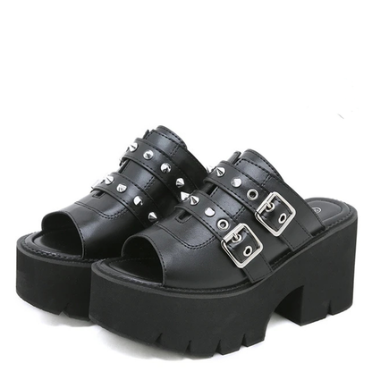 Funki Findz | Shoes | Women's Gothic Punk High Wedge Heels