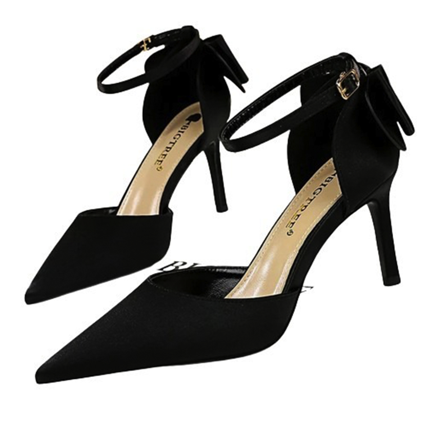 Funki Findz | Shoes | Women's Elegant Silk Bow Stiletto Pumps