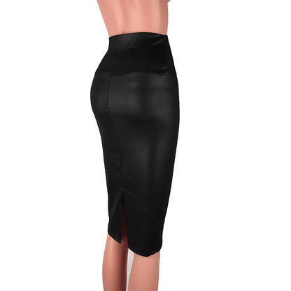 Funki Findz | Skirts | Women's Faux Leather Fitted Pencil Skirts