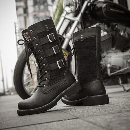 Funki Findz | Boots | Men's Gothic Punk Buckle Strap Biker Boots