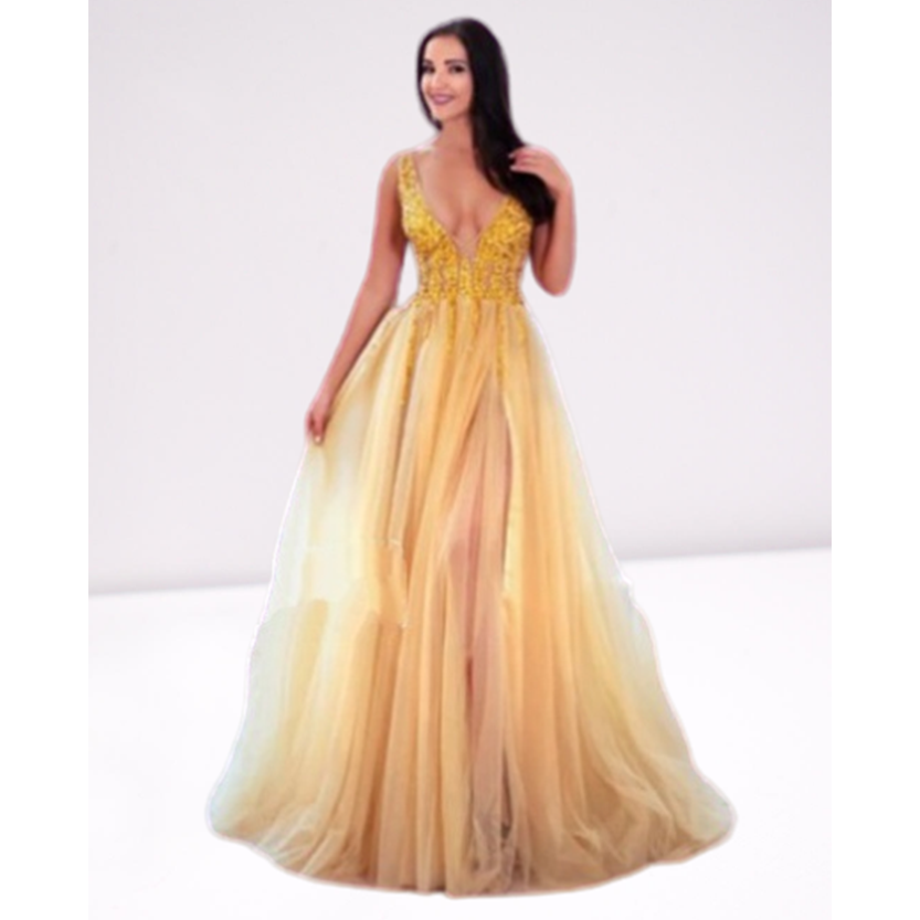 Funki Findz | Dresses | Women's Long Chiffon Tulle Prom Dress
