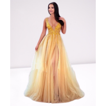 Funki Findz | Dresses | Women's Long Chiffon Tulle Prom Dress