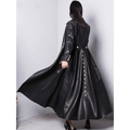 Funki Findz | Jackets | Women's Long Faux Leather Swing Coat