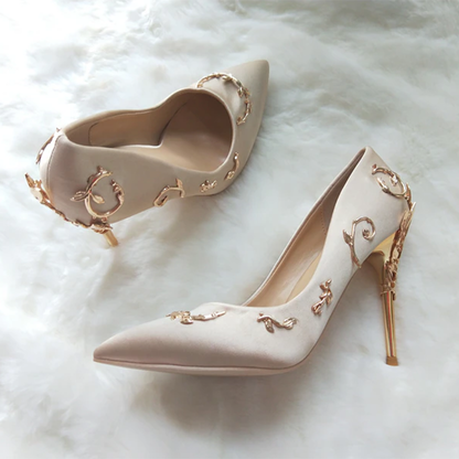 Funki Findz | Shoes | Women's Elegant Silk Formal Prom Stilettos