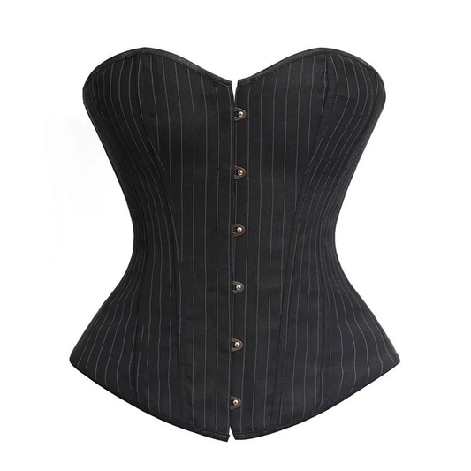 Funki Findz | Lingerie | Women's Pin Striped Front Clip Up Corset