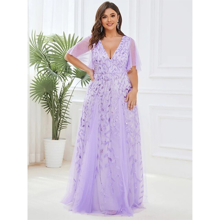 Funki Findz | Dresses | Women's Long Sequin Lace Formal Dress