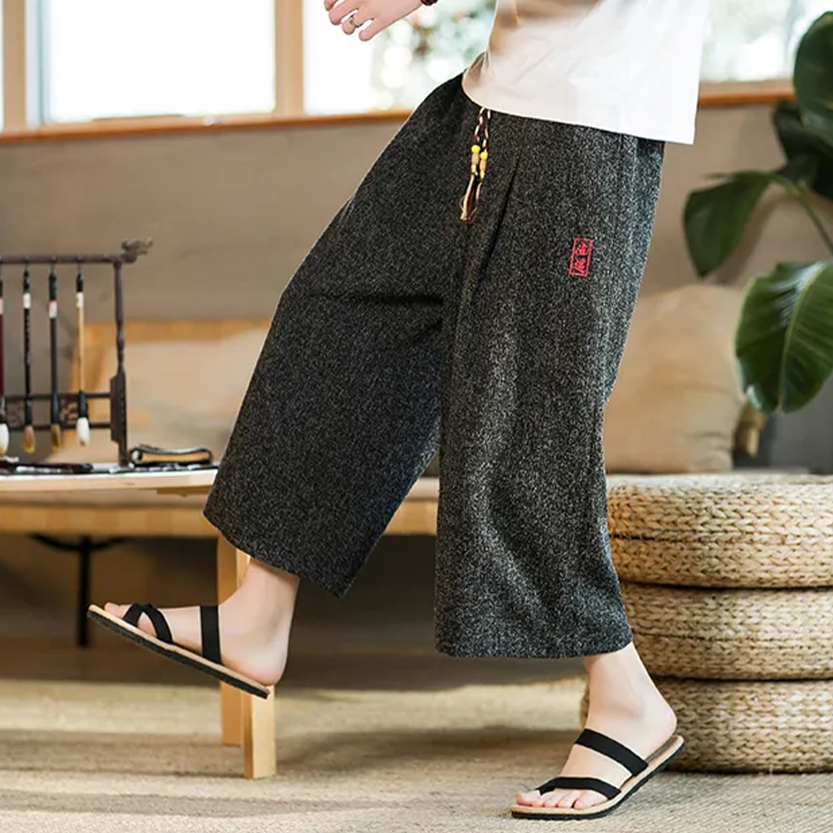 Funki Findz | Pants | Men's Long Japanese Kimono Wide Shorts