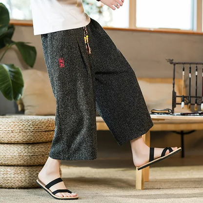 Funki Findz | Pants | Men's Long Japanese Kimono Wide Shorts