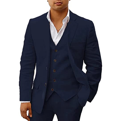 Funki Findz | Suits | Men's 3 Pcs Linen Summer Wedding Suits