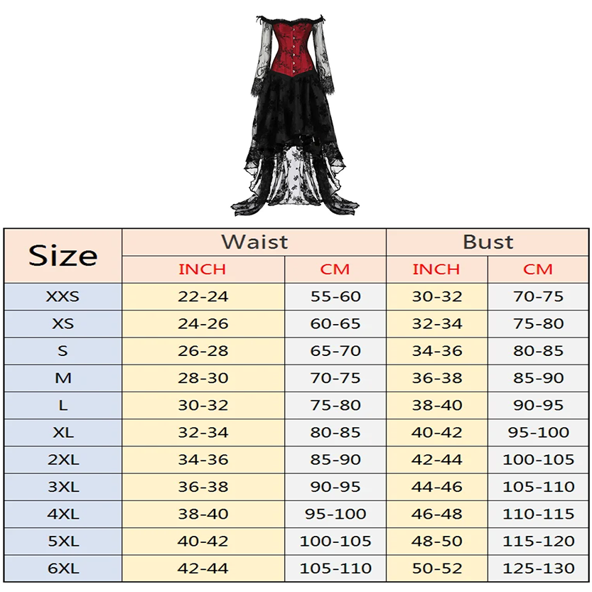 Funki Findz | Dresses | Women's Gothic Punk Corset Skirt Sets