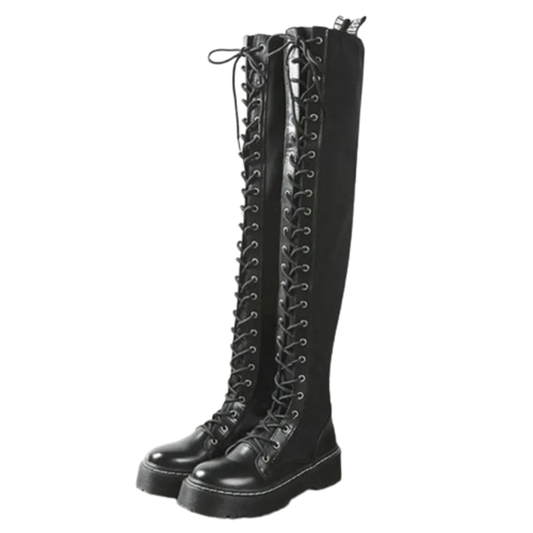 Funki Findz | Boots | Women's Platform Over Knee Sneaker Boot