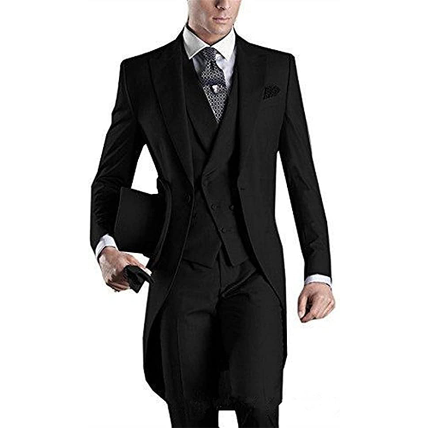 Funki Findz | Suits | Men's Custom 3 Pcs Grooms Suit | Tailcoat
