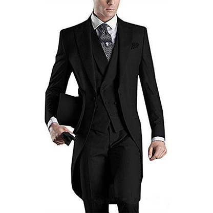 Funki Findz | Suits | Men's Custom 3 Pcs Grooms Suit | Tailcoat