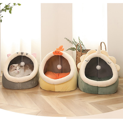 Funki Findz | Pet Beds | Cat Bed | Warm Cozy Kitten Cat Cave
