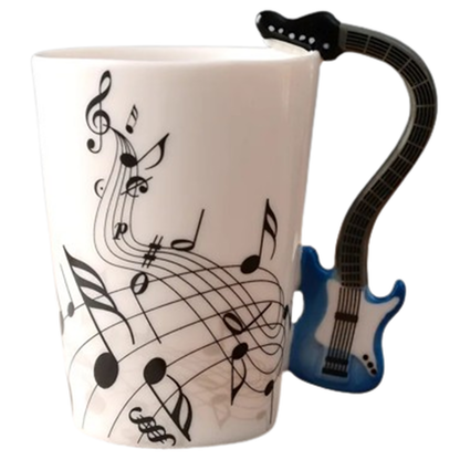 Funki Findz | Mugs | Guitar Handle Mug | Hand-Painted Cups