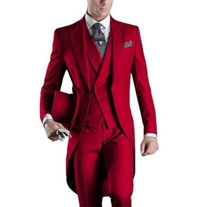 Funki Findz | Suits | Men's Custom 3 Pcs Grooms Suit | Tailcoat