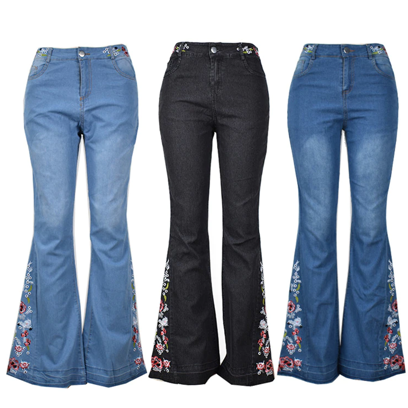 Funki Findz | Pants | Women's Boho Hippy Embroidered Jeans