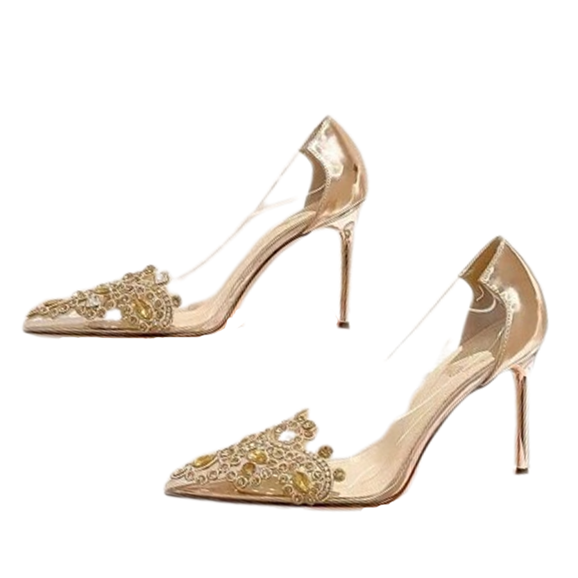 Funki Findz | Shoes | Women's Pointy Toe Clear Wedding Stiletto