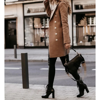 Funki Findz | Jackets | Women's Suit Collar Double Breast Coats