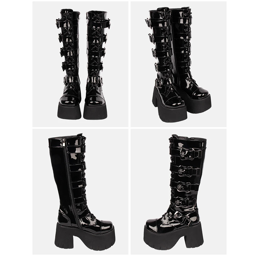 Funki Findz | Boots | Women's Harajuku Wide Buckle Boots
