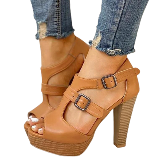 Funki Findz | Shoes | Women's Strappy High Peep Toe Sandals