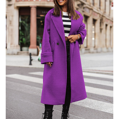 Funki Findz | Jackets | Women's Long Suit Collar Woolen Overcoat