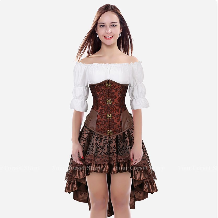 Funki Findz | Dresses | Women's Steampunk Top Corset Skirt Set