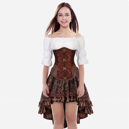 Funki Findz | Dresses | Women's Steampunk Top Corset Skirt Set