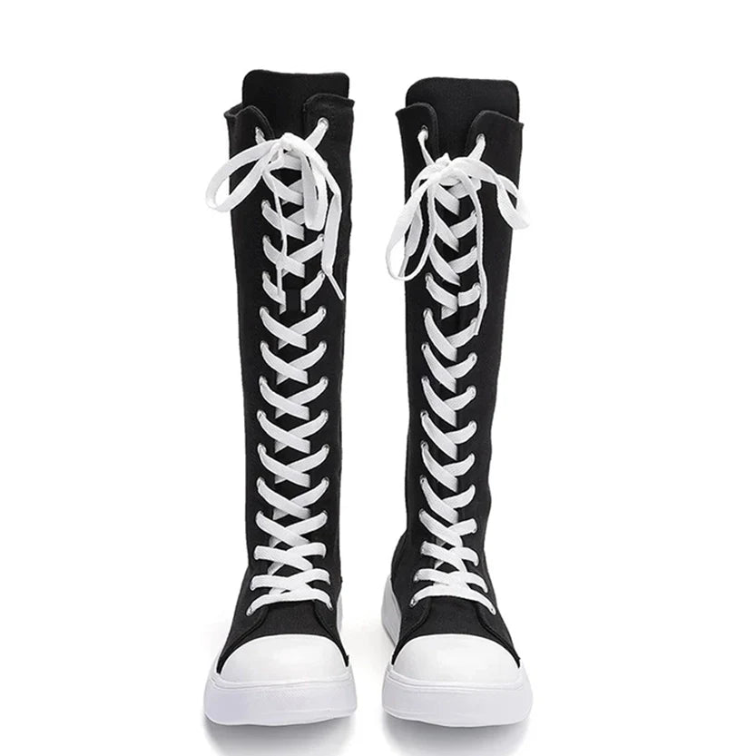 Funki Findz | Boots | Women's Streetwear Lace Up Canvas Boots