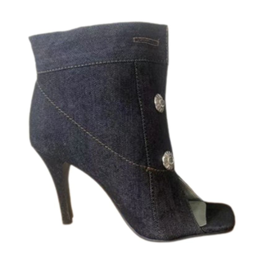 Funki Findz | Shoes | Women's Quirky Denim High Heel Shoes