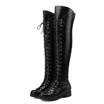 Funki Findz | Boots | Women's Leather Fleece Lace Up Boots
