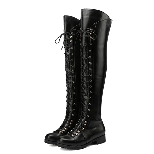 Funki Findz | Boots | Women's Leather Fleece Lace Up Boots