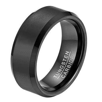 Funki Findz | Rings | Unisex Black Tungsten Wedding Band