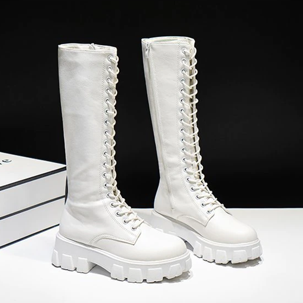 Funki Findz | Boots | Women's Knee-High Platform Lace Up Boot